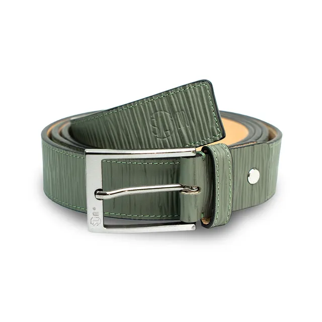 SLim Cinture cintura pelle salvia 35 mm
