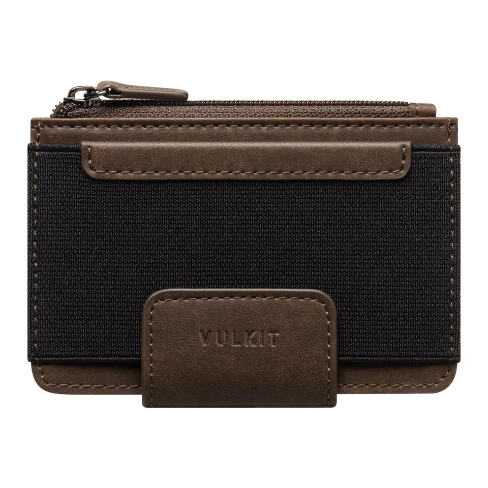 VULKIT VW110 Portafoglio Compatto Espresso RFID Pelle