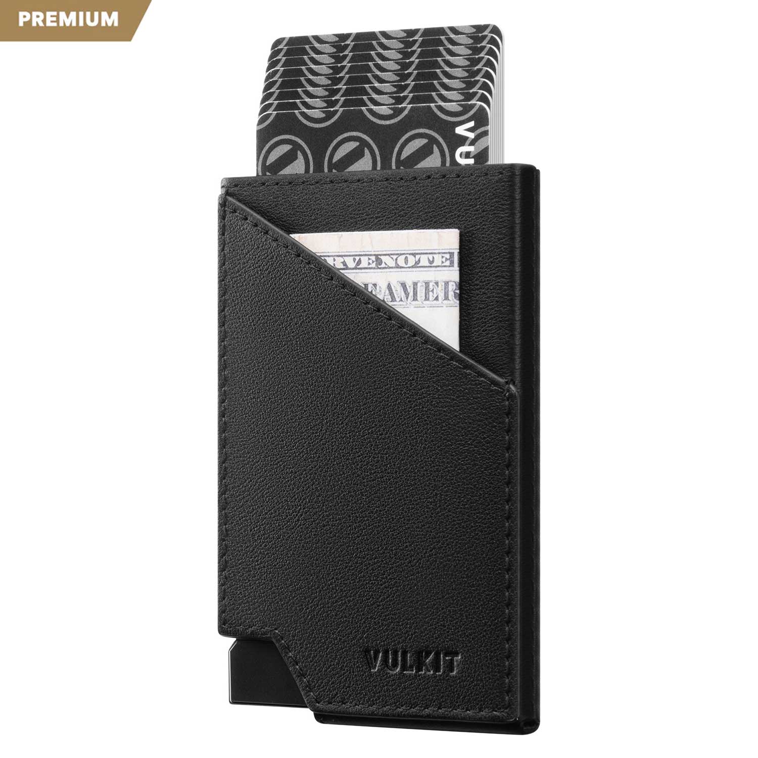 VULKIT Pop Up Wallet VC401P portafoglio nero pelle RFID