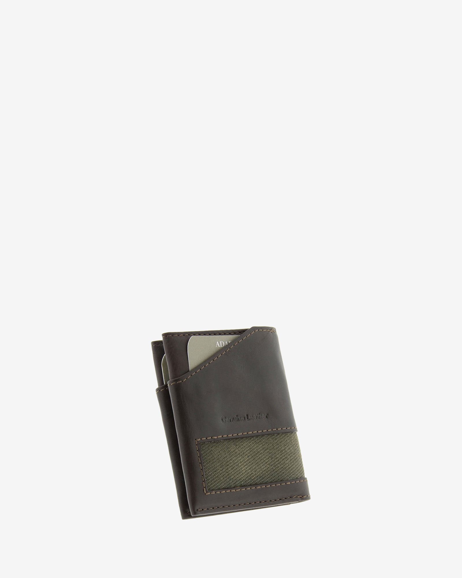 Adapell Range 1622 portacarte uomo cuoio pelle canvas 6 slot