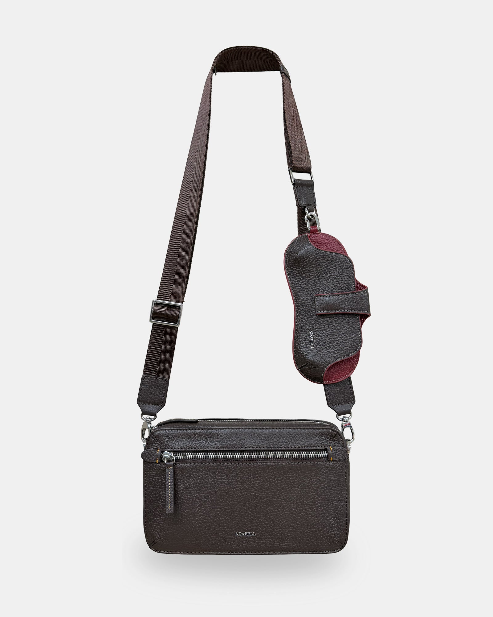 Adapell Nexo borsa tracolla pelle nero RFID orizzontale