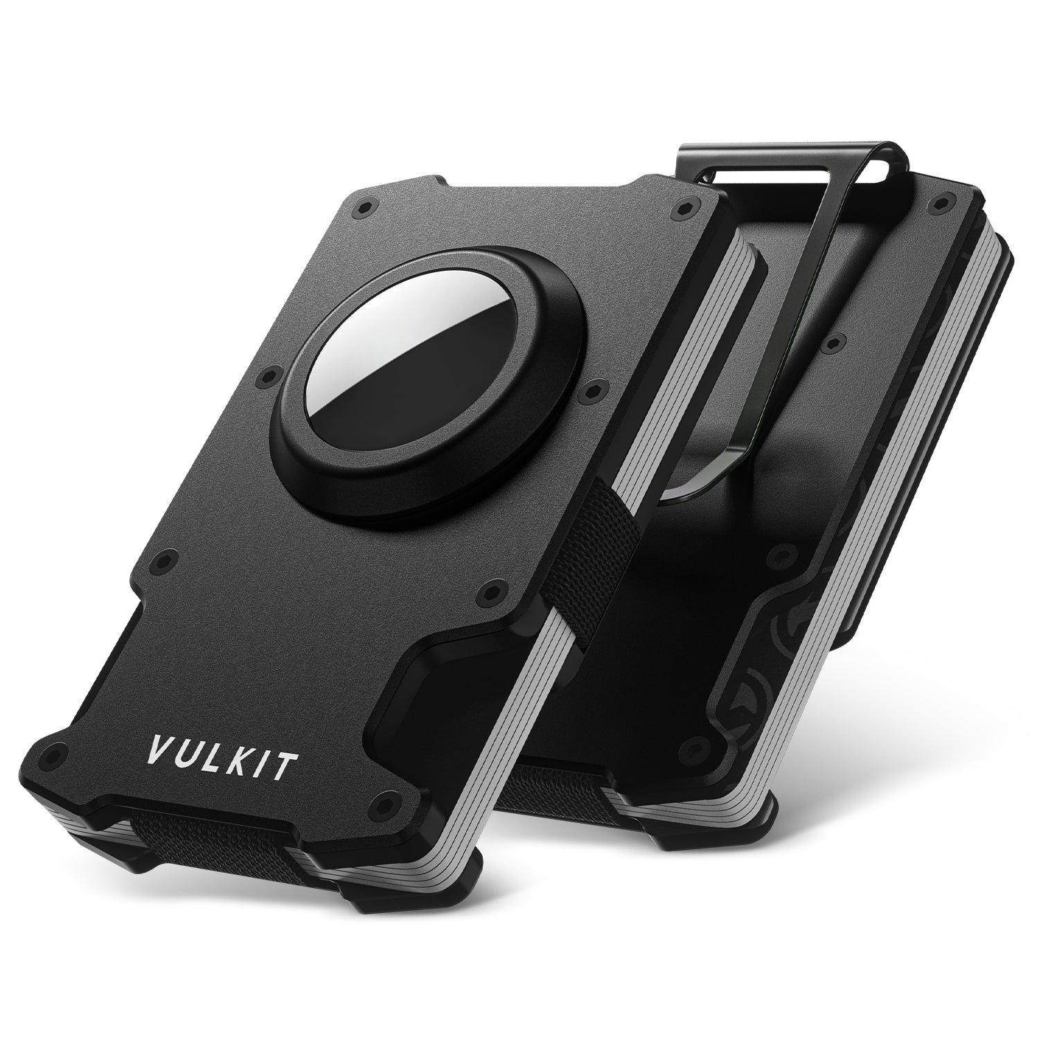VULKIT VCL400 Portafoglio Slim AirTag Money Clip Nero