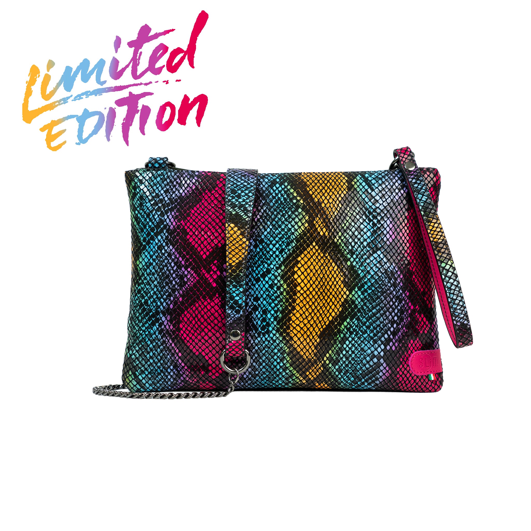 SLim Pochette Tracolla Animalier Multicolor pochette 23 cm