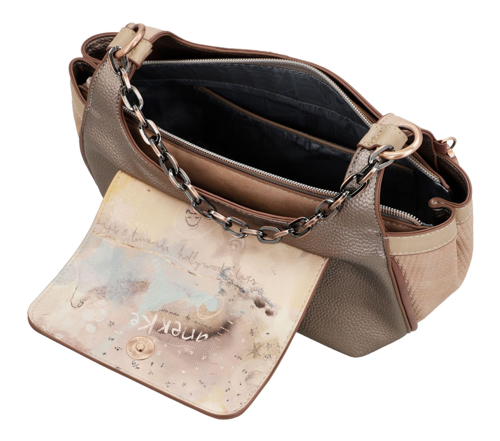 Anekke Hollywood Bandolera Borsa Catena Blu Navy