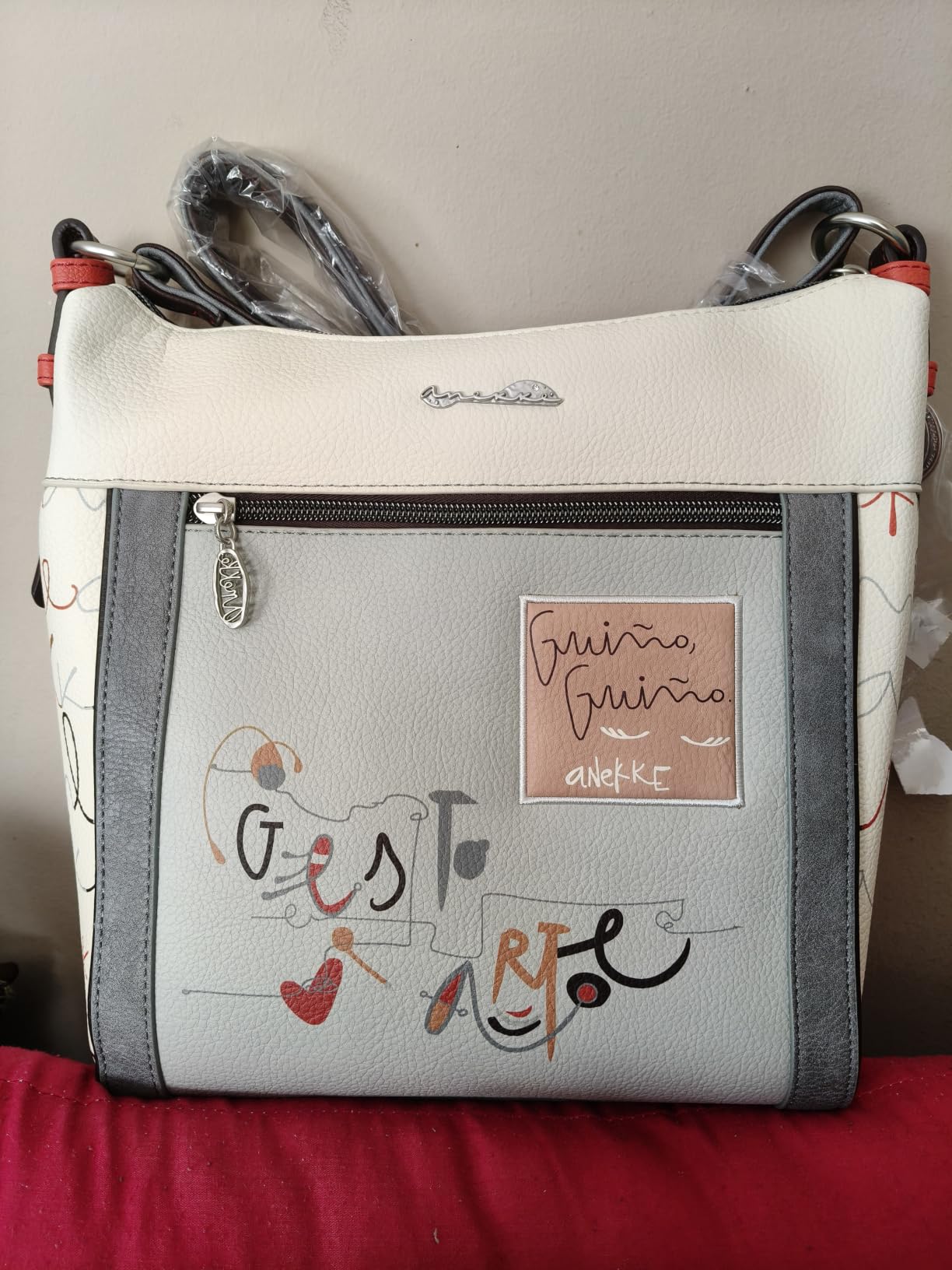 Anekke Mediterranean Ole borsa a tracolla 30x28 cm stampa artistica