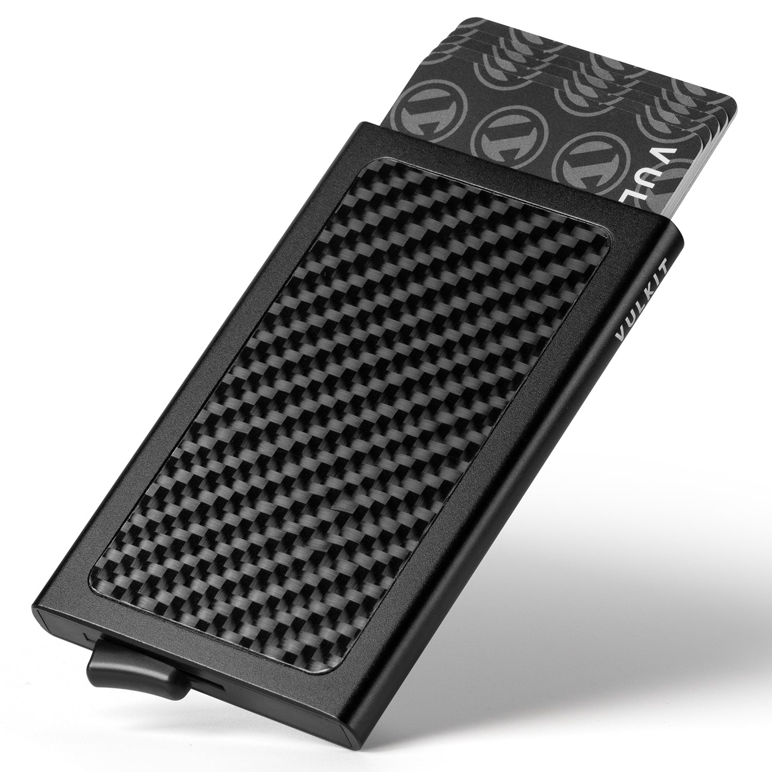 VULKIT VC101 Portacarte Alluminio Carbon Nero 5 Carte