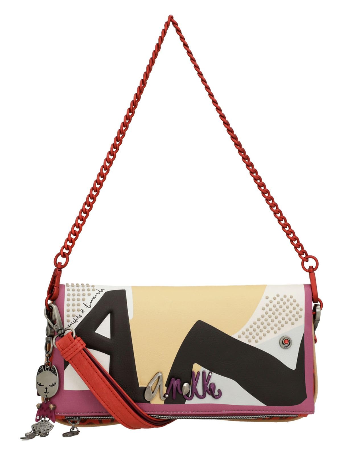 Anekke Fashion borsa a tracolla asa metallo blu navy