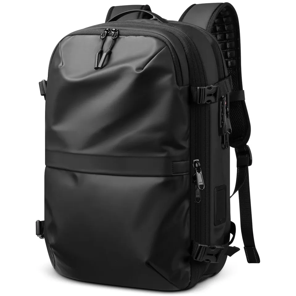 VULKIT Backpacks VBP101 zaino viaggio nero espandibile
