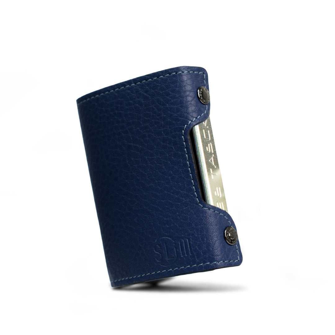 SLim Be Tasck Bottalato Blu portafoglio compatto frame blu