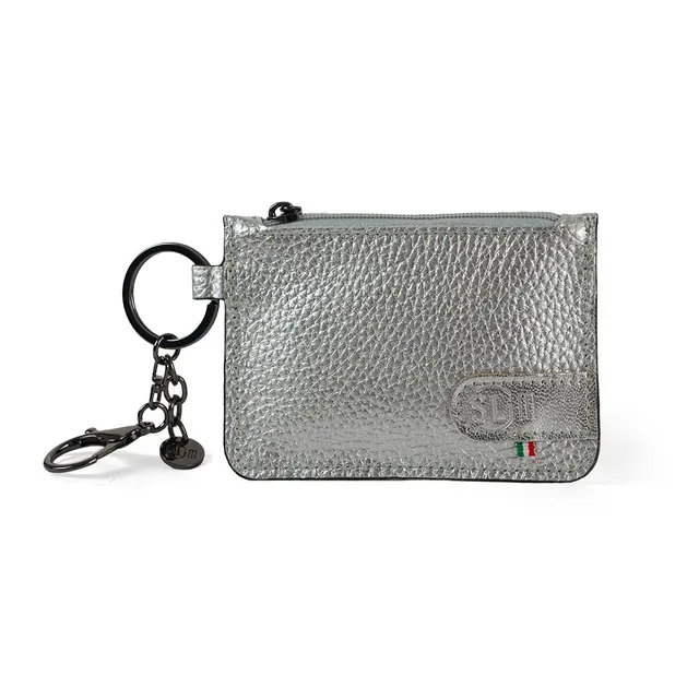 SLim Portachiavi Portamonete Bottalato Argento