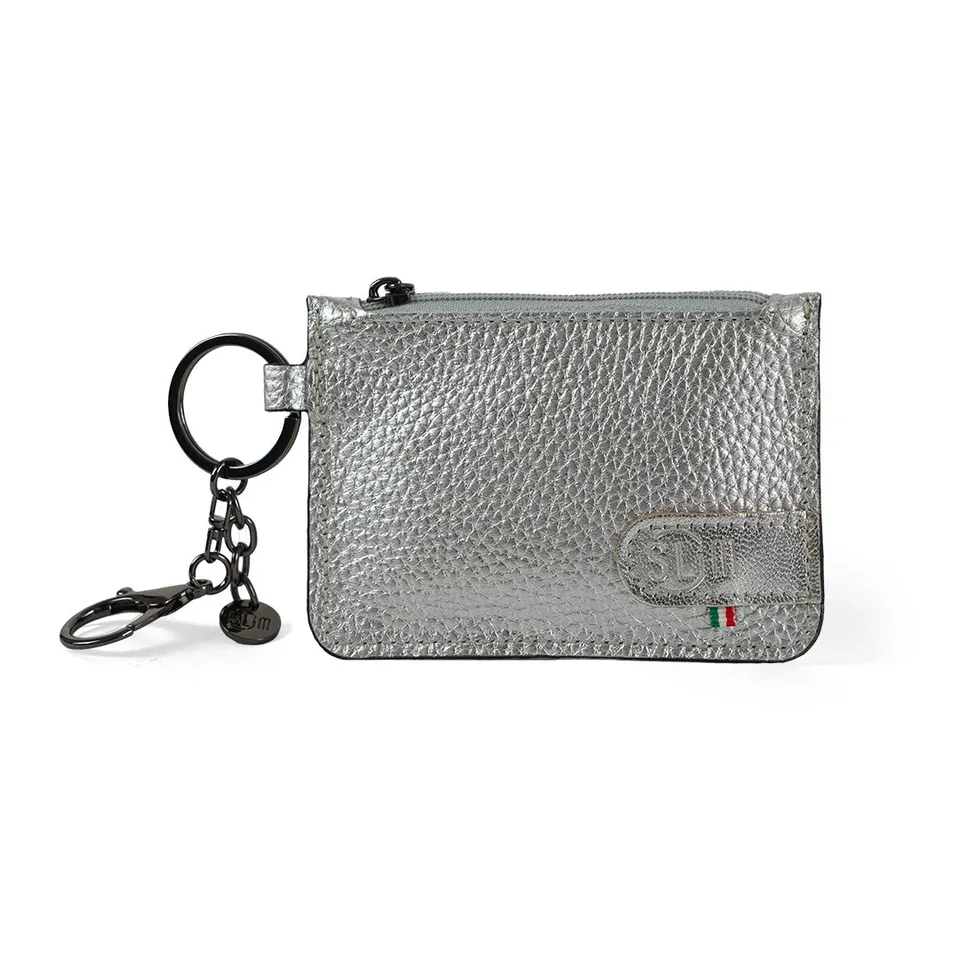 SLim Portachiavi Portamonete Bottalato Argento