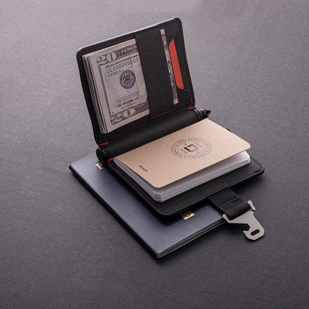 Dango P01 Pioneer Portafoglio viaggio nero DTEX RFID