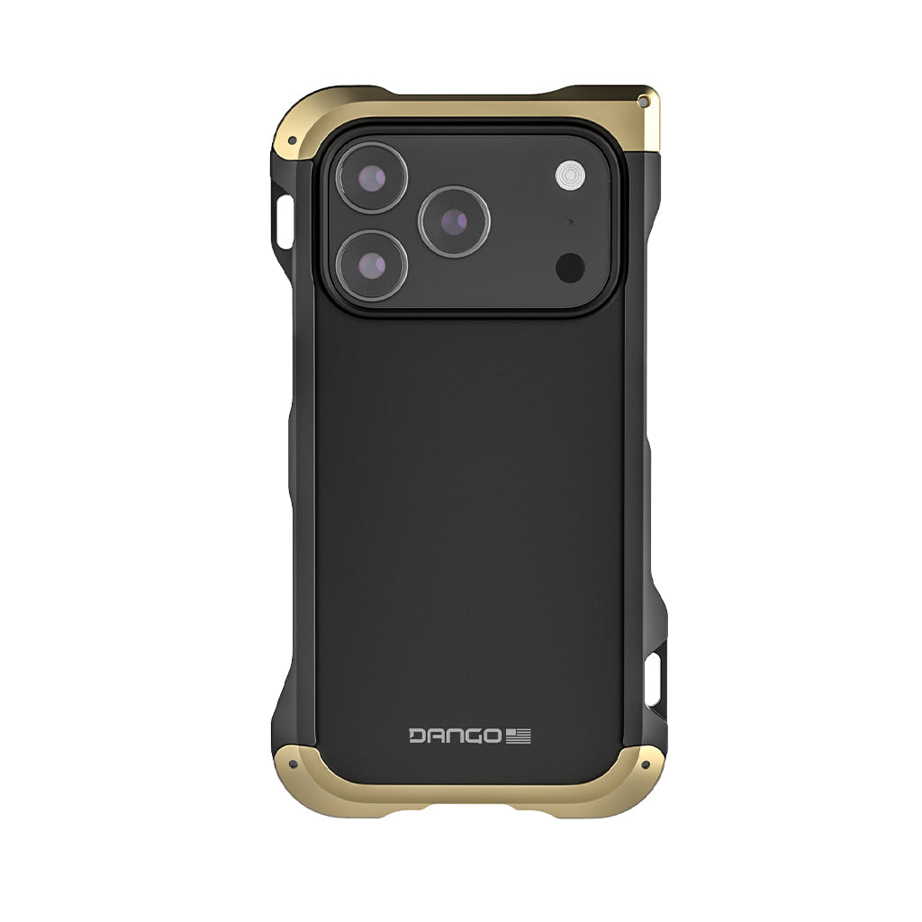 Dango Adapt Case cover iPhone 17 Pro Jet Black Champagne Gold MagSafe