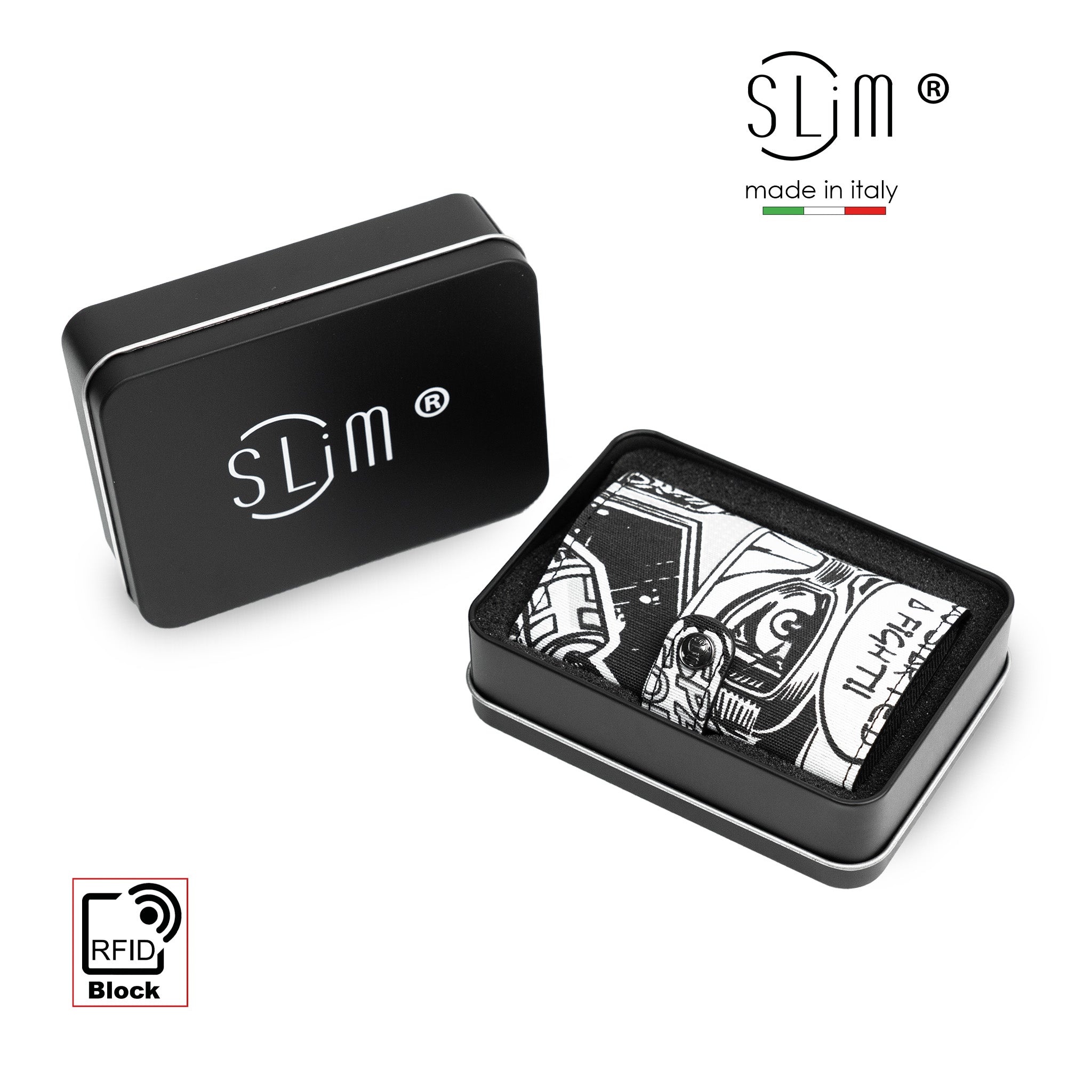 SLim Vera Pelle Comics portafoglio Maschera edizione limitata