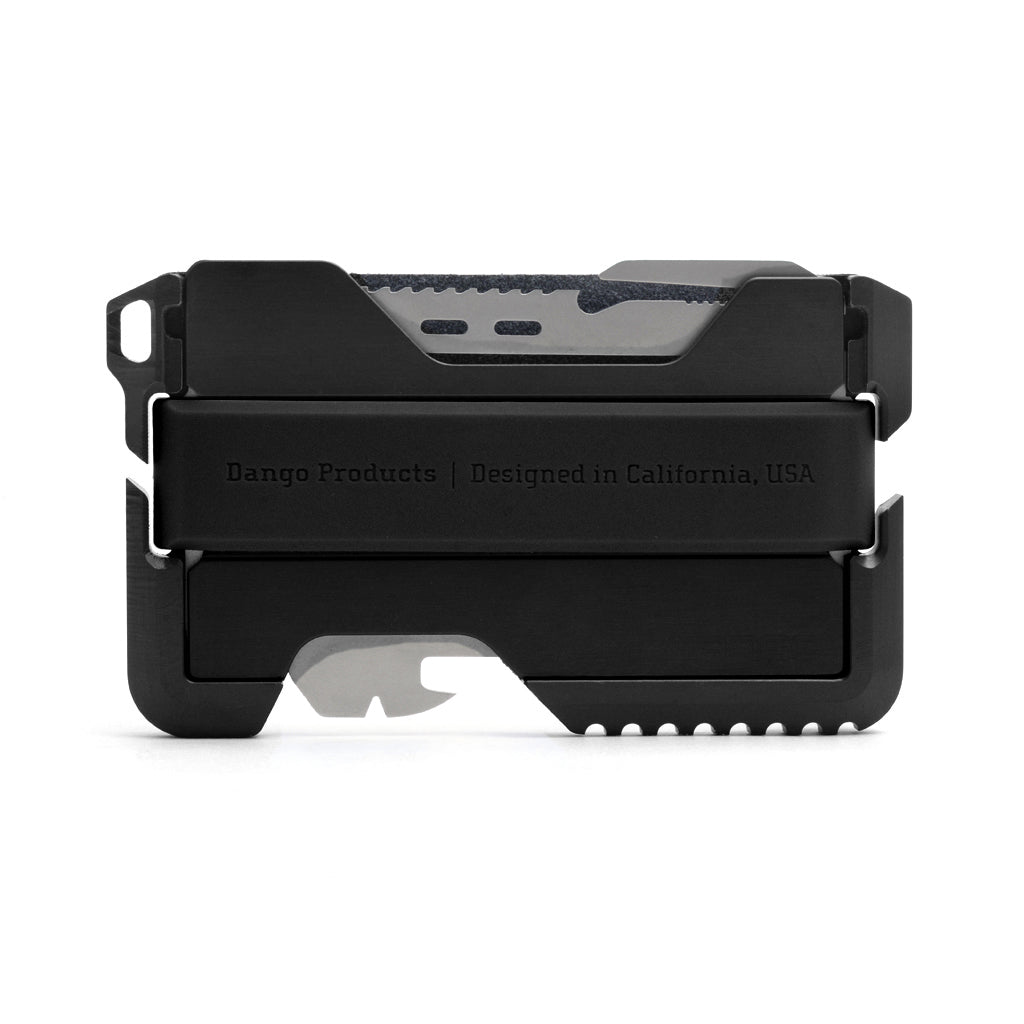 Dango T01 Tactical portafoglio alluminio pelle Jet Black