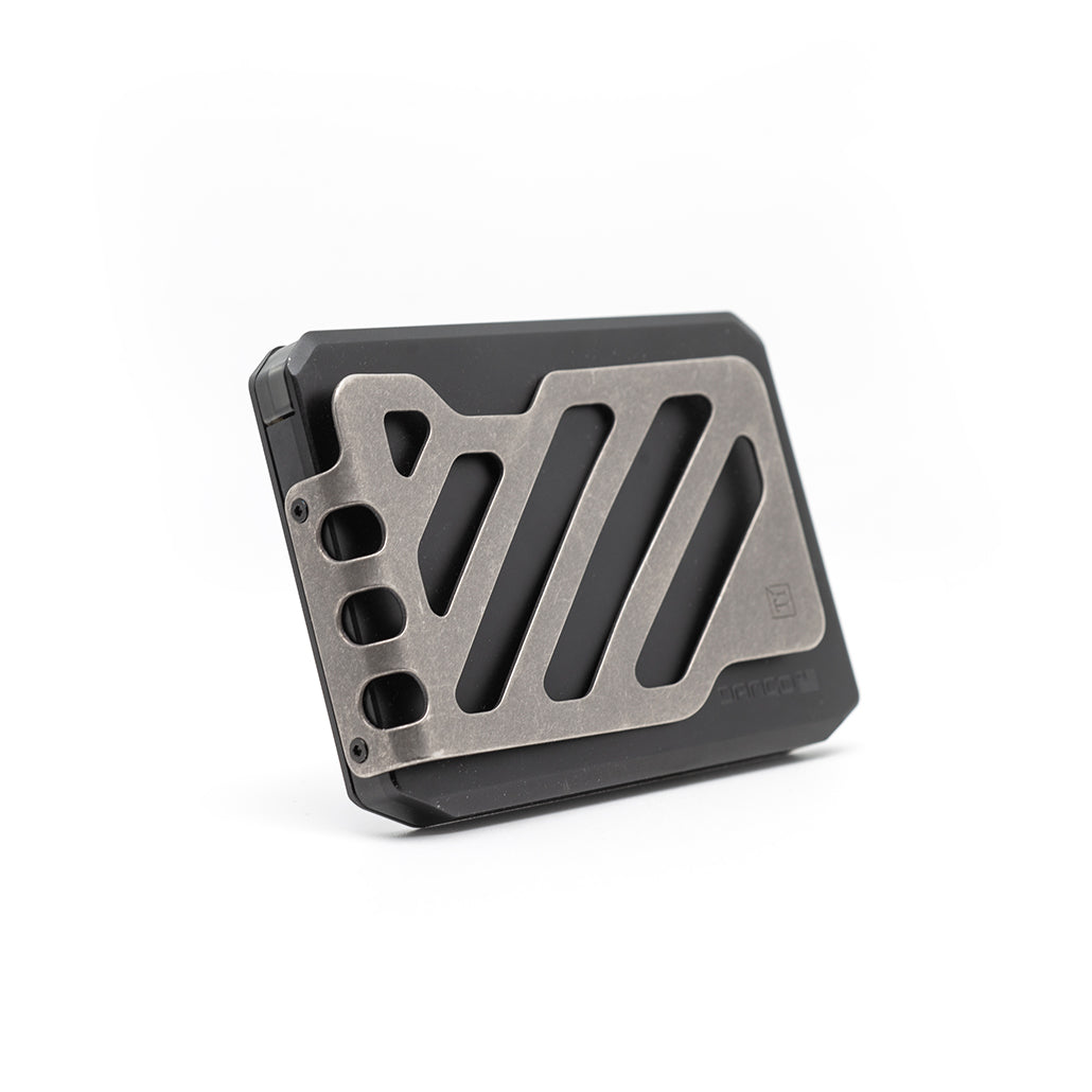 Dango SK1 Slide Kick portafoglio alluminio Jet Black titanio