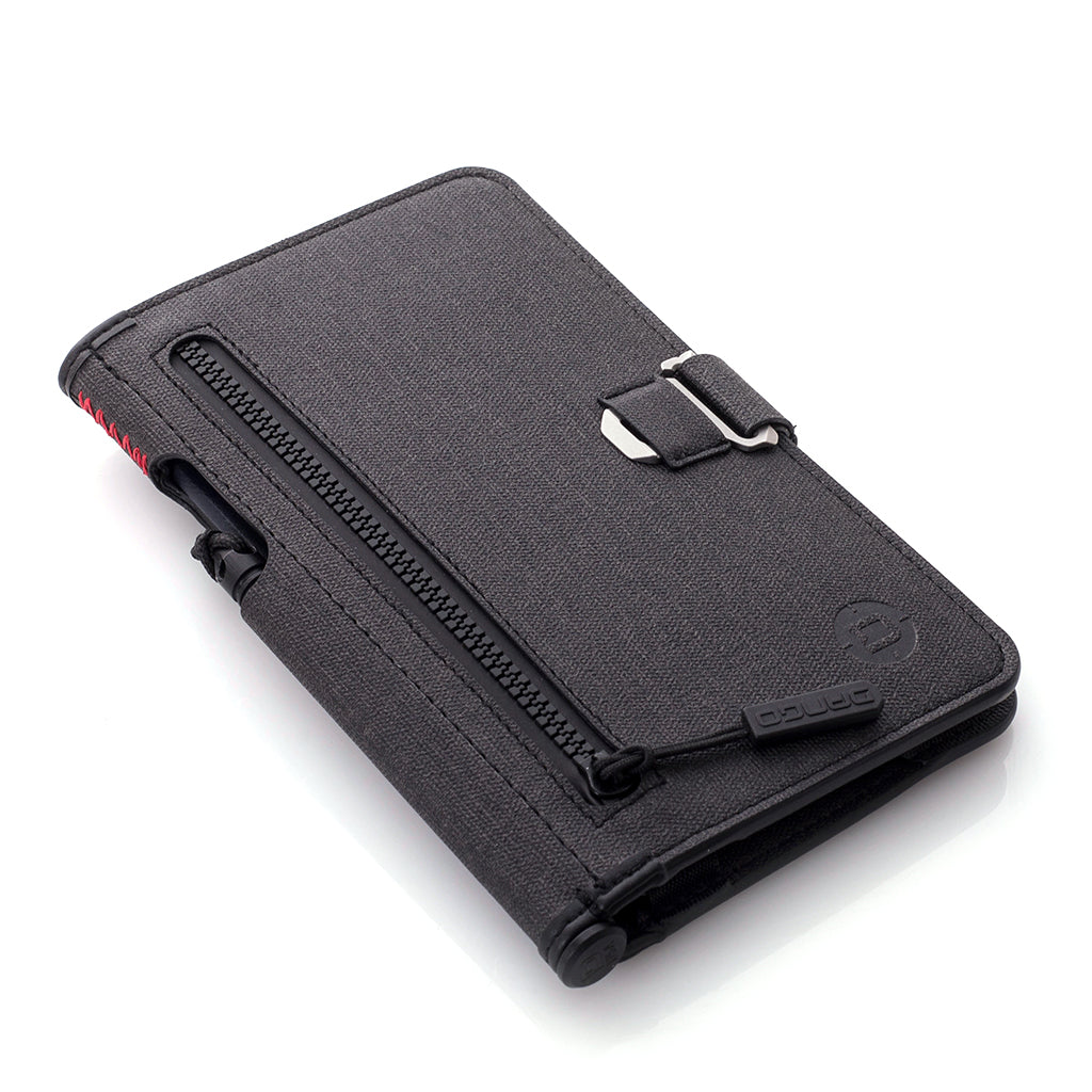 Dango P02 Pioneer portafoglio viaggio nero DTEX porta passaporto
