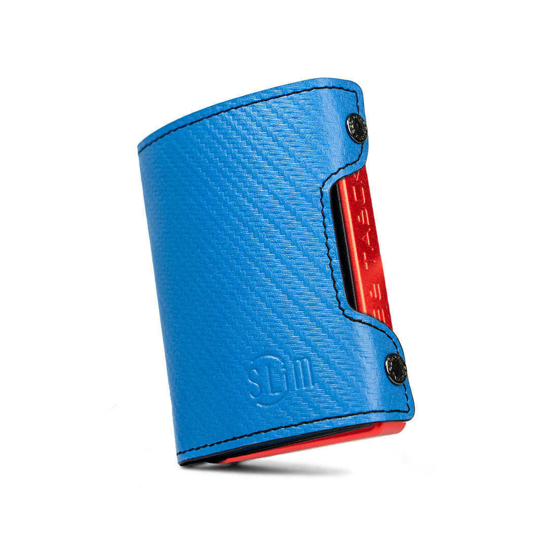 SLim Be Tasck Carbon Portafoglio Frame Azzurro compatto RFID