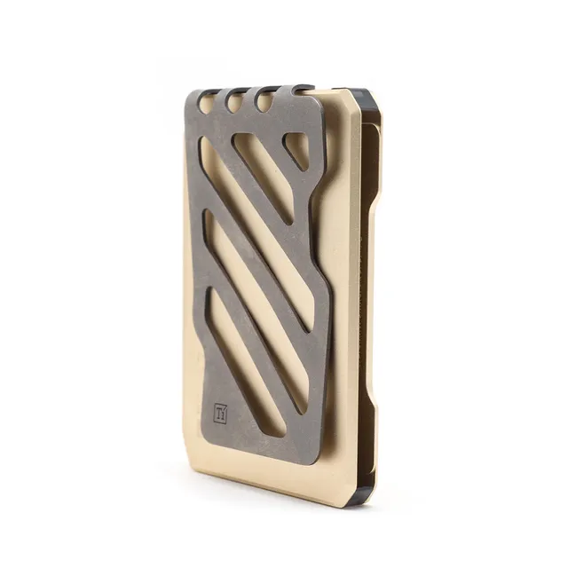 Dango SK1 Slide Kick portafoglio Champagne Gold RFID 6 carte