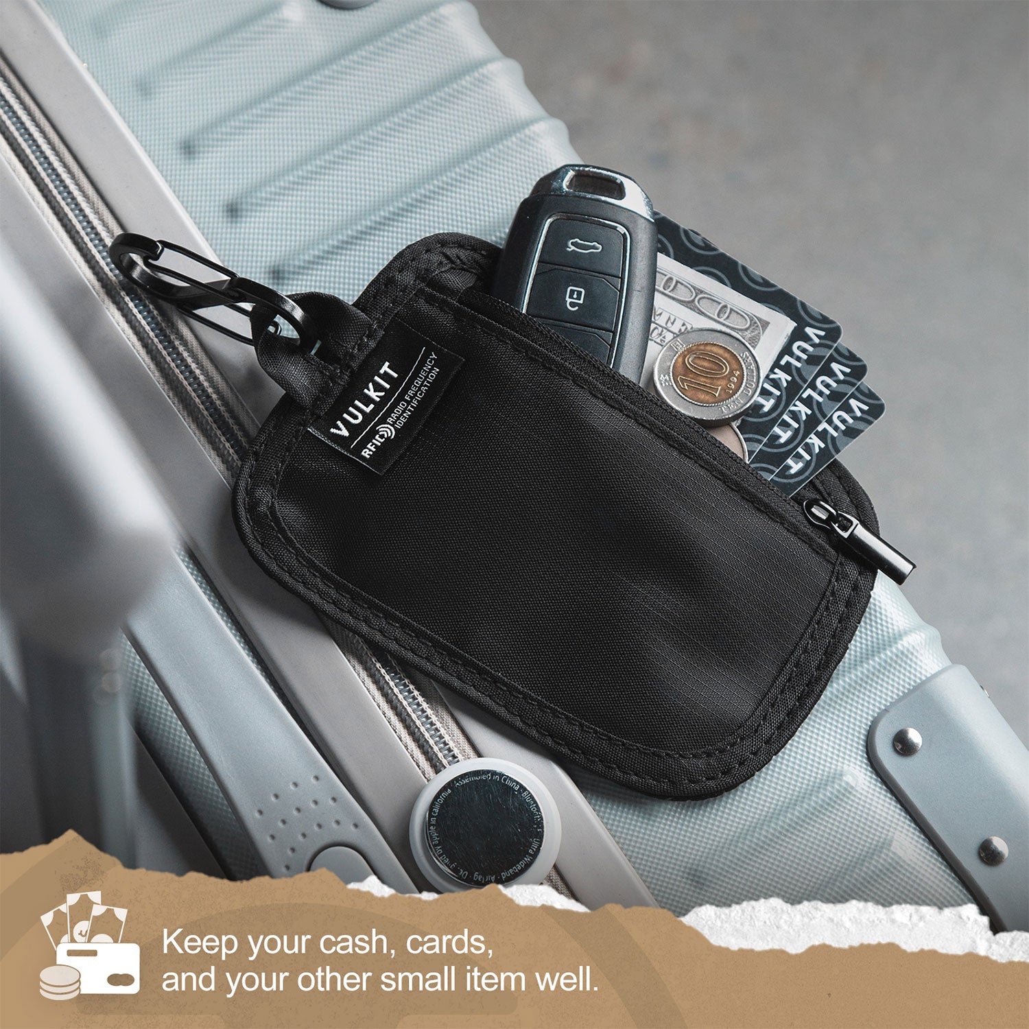 VULKIT Bags VB109 pouch RFID nero