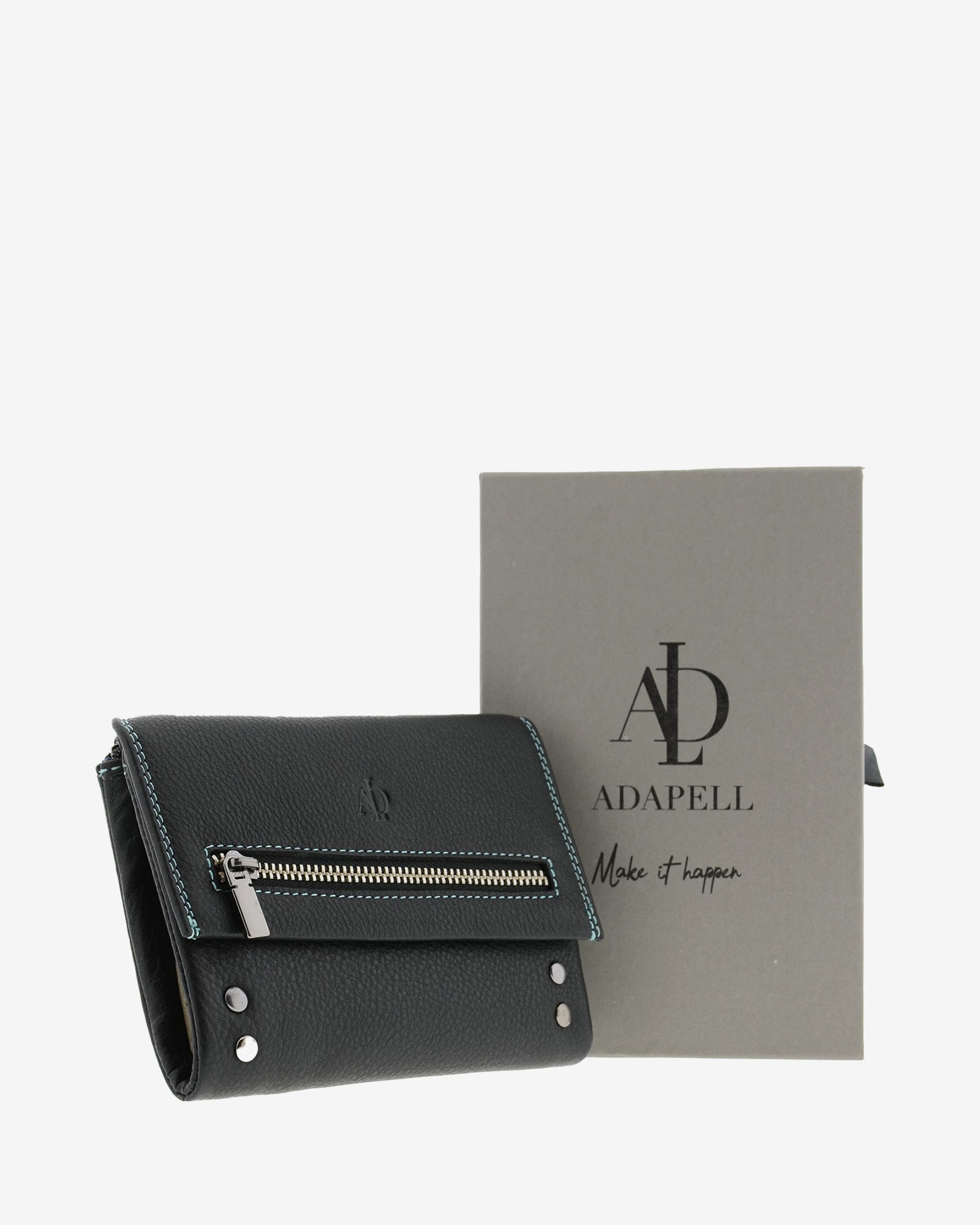 Adapell Satine 4164 portafoglio donna pelle nero 9 carte