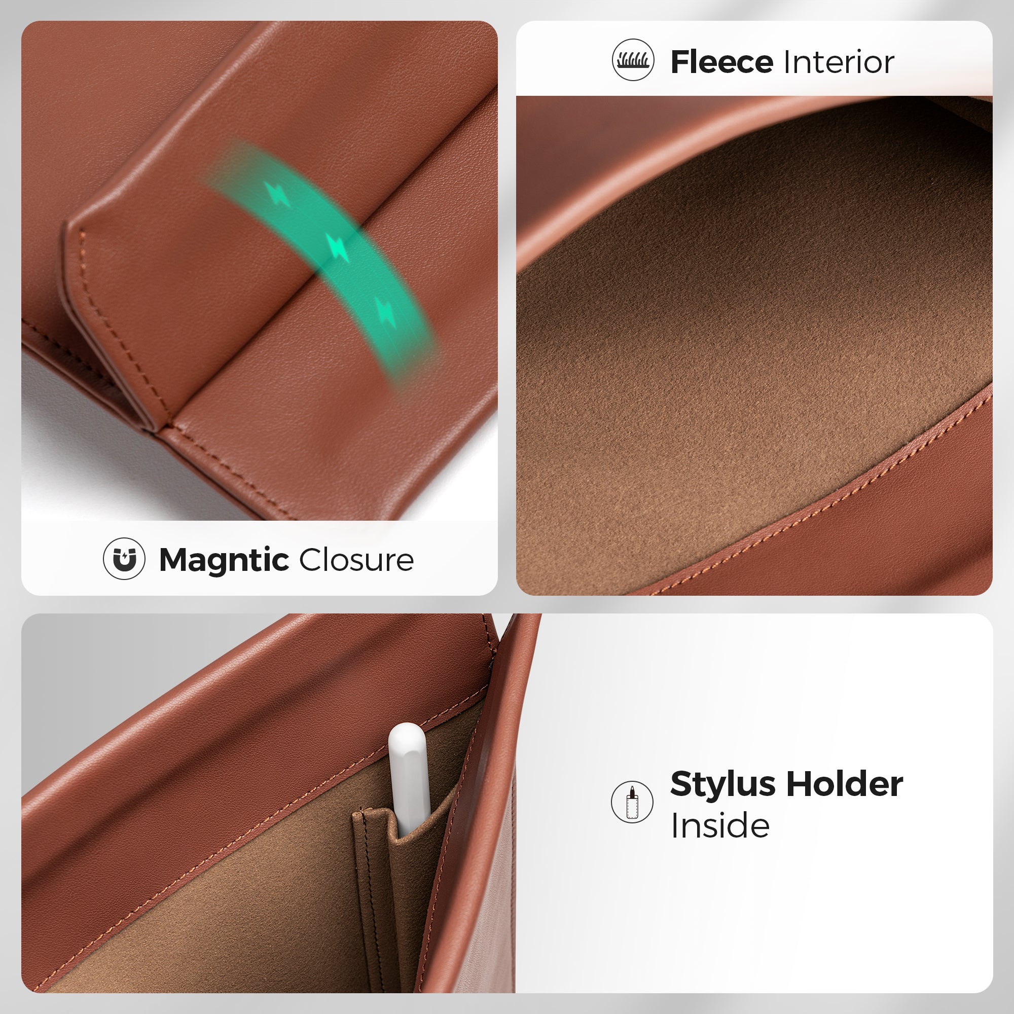 VULKIT Bags VLP102 custodia laptop 11-13 pollici marrone