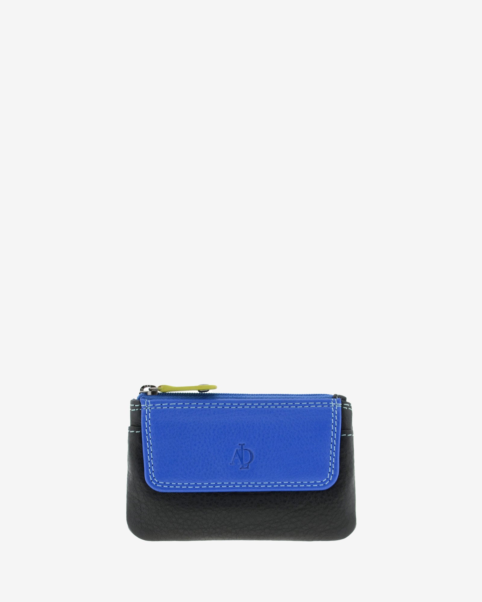 Adapell 8047 portamonete pelle nero doppia zip sottile