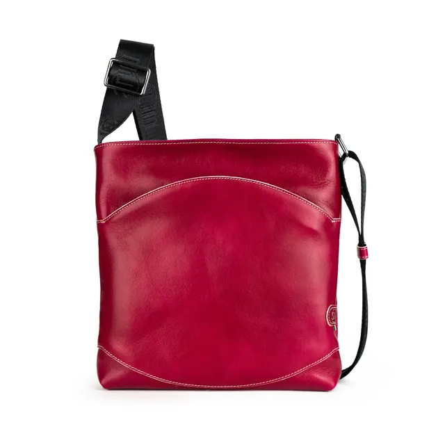 Bag SLim Borsa Vera Pelle Vegetale Fucsia 23x24 cm