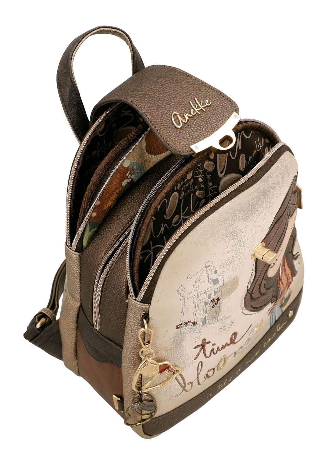Anekke Tulip Zaino Multicolor 24x30cm Donna