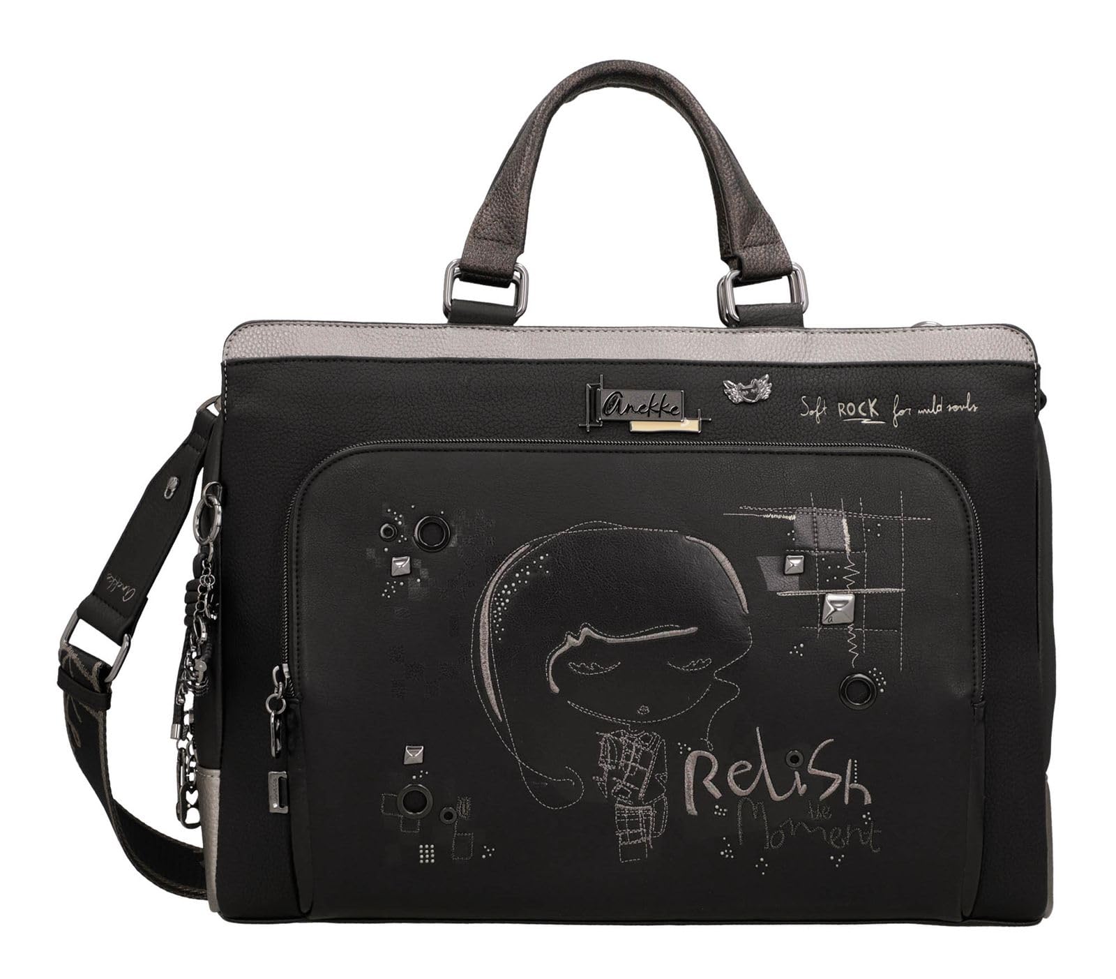 Anekke Iron Borsa Ufficio Laptop 41 cm Nero Multicolor