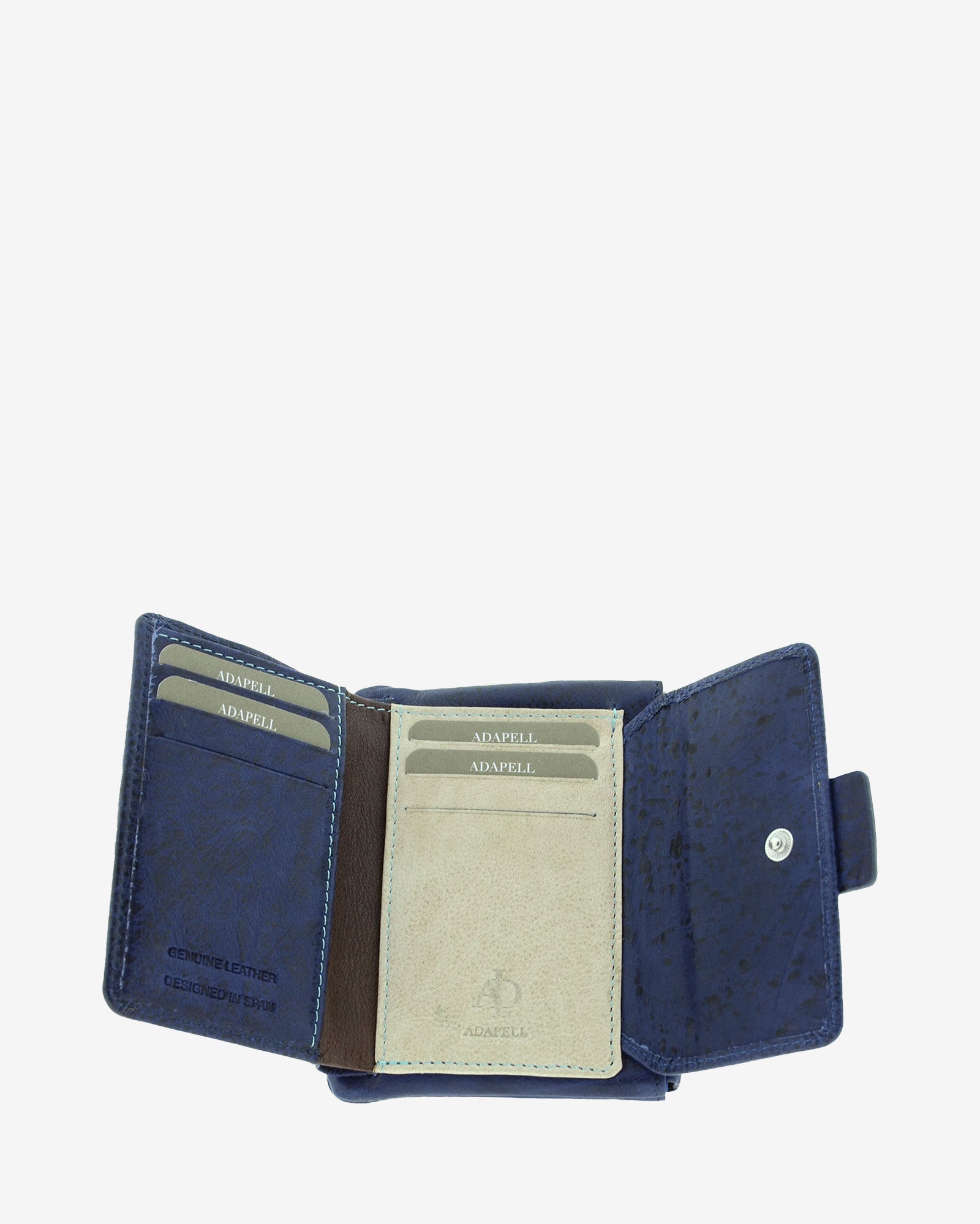 Adapell Lucia 4233 portafoglio piccolo pelle marrone 6 carte