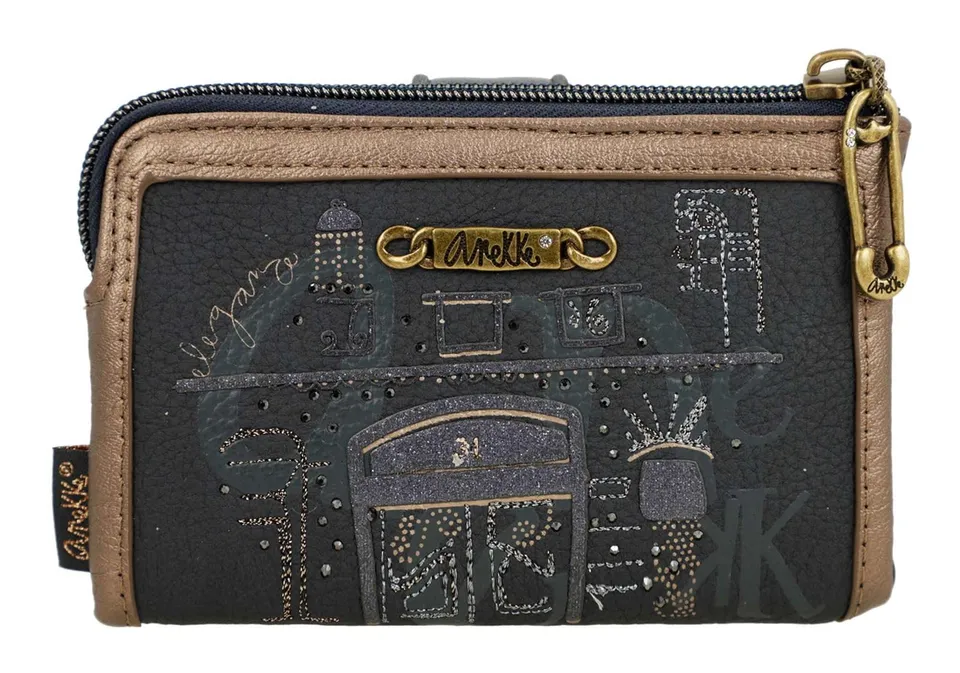 Anekke Boutique portafoglio medio RFID donna flessibile