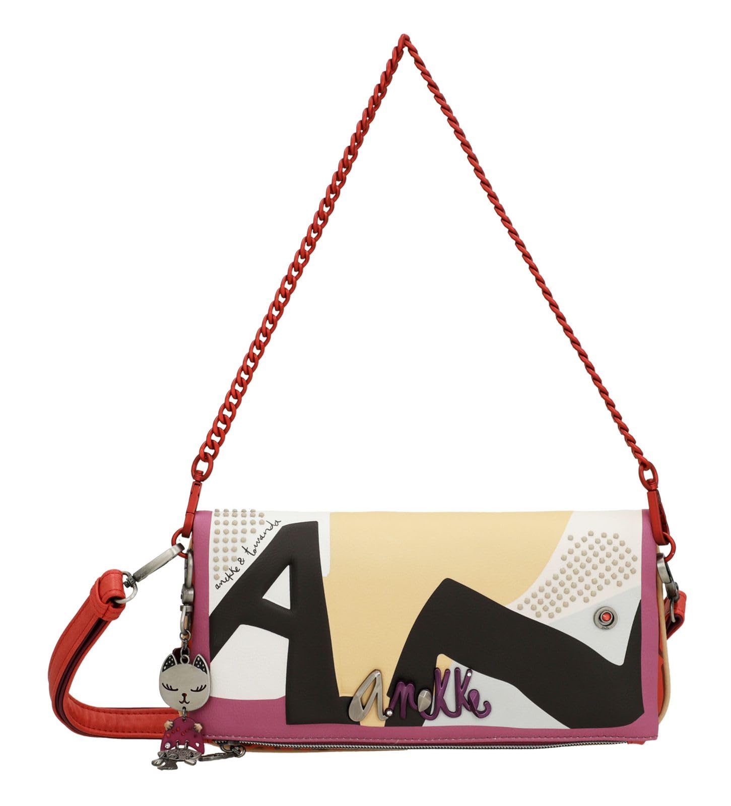 Anekke Fashion borsa a tracolla asa metallo blu navy