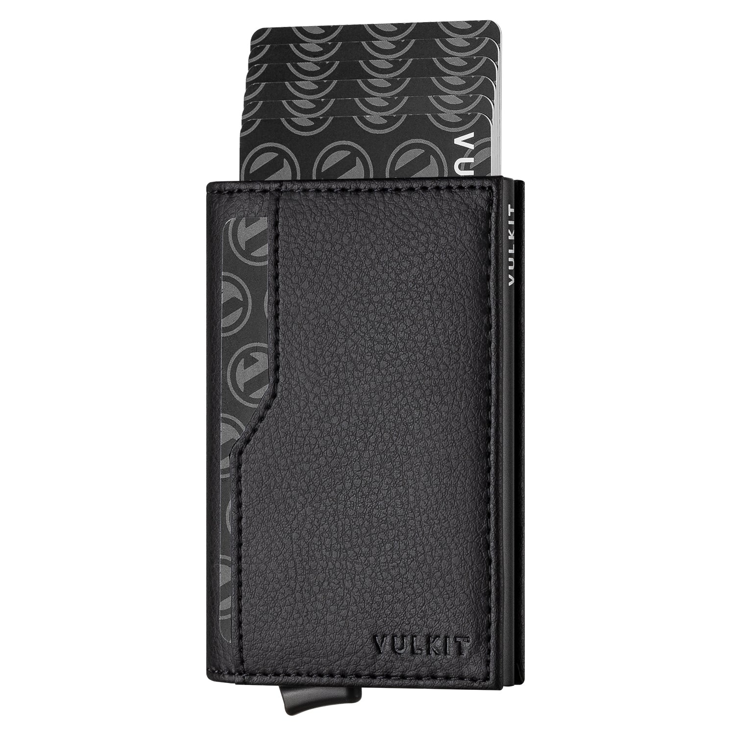 VULKIT VC205 Portafoglio Pop Up Pelle Blu 12 Carte