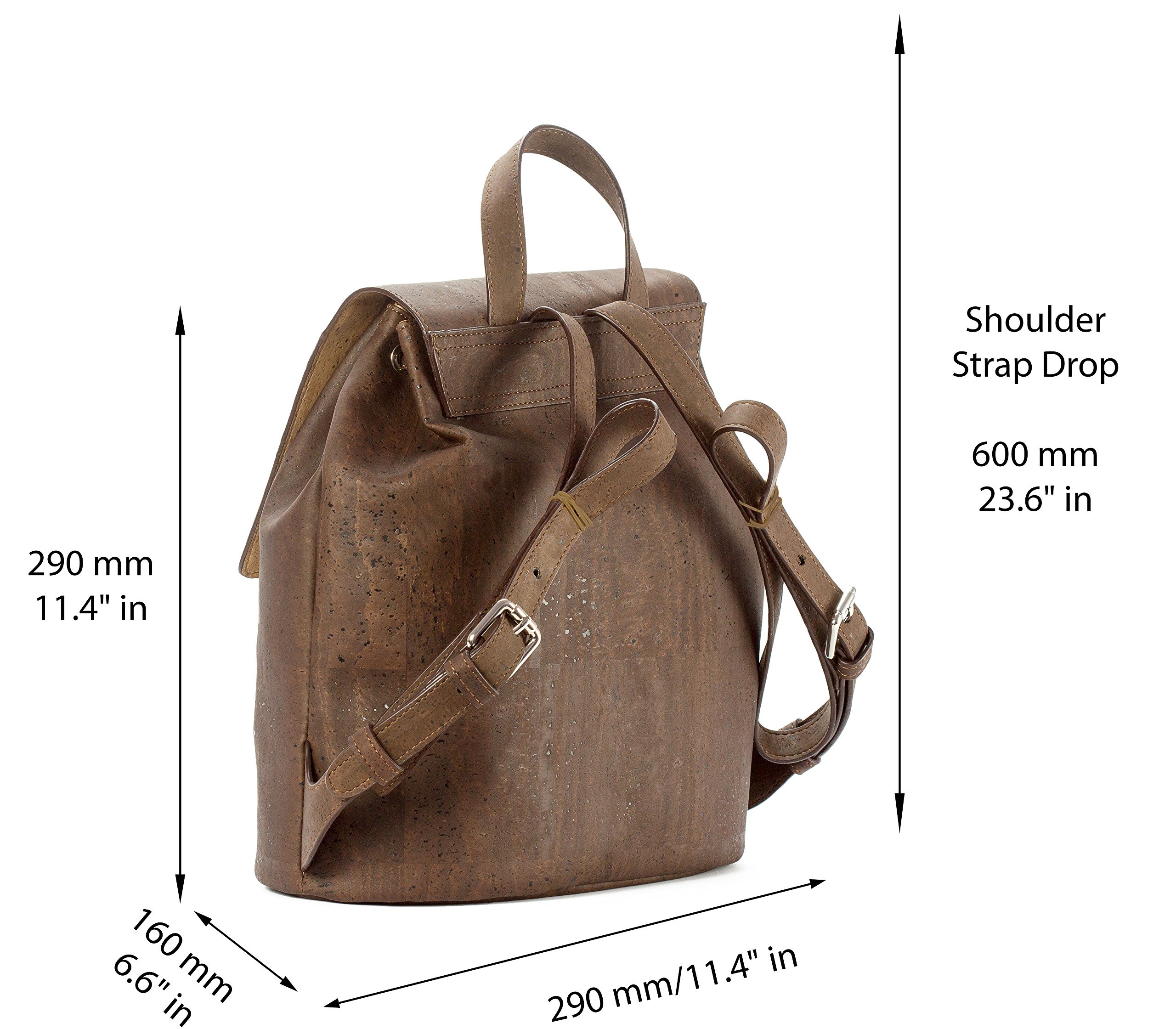 Corkor Bags zaino sughero marrone M vegano cruelty free
