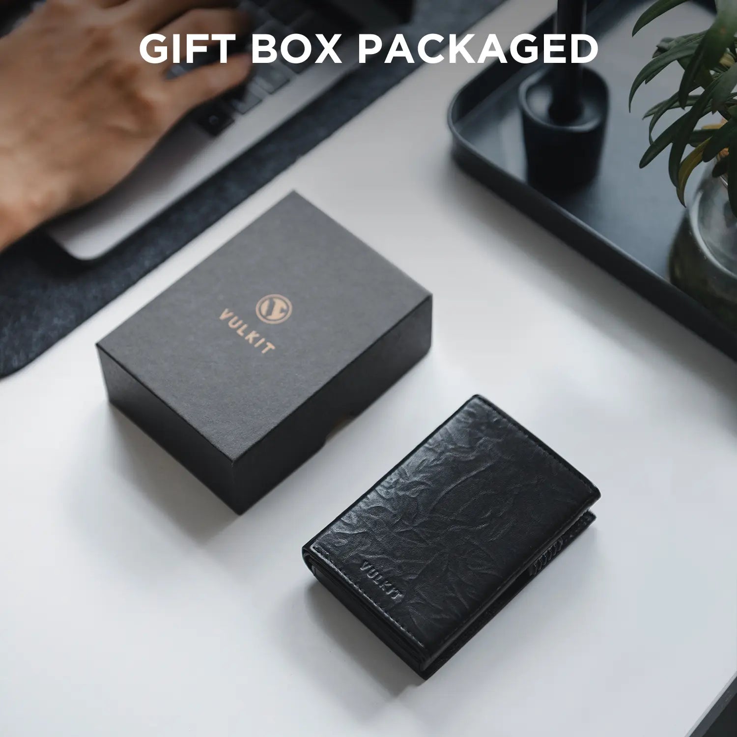 VULKIT Pop Up Wallet VC302P portafoglio pelle nero RFID
