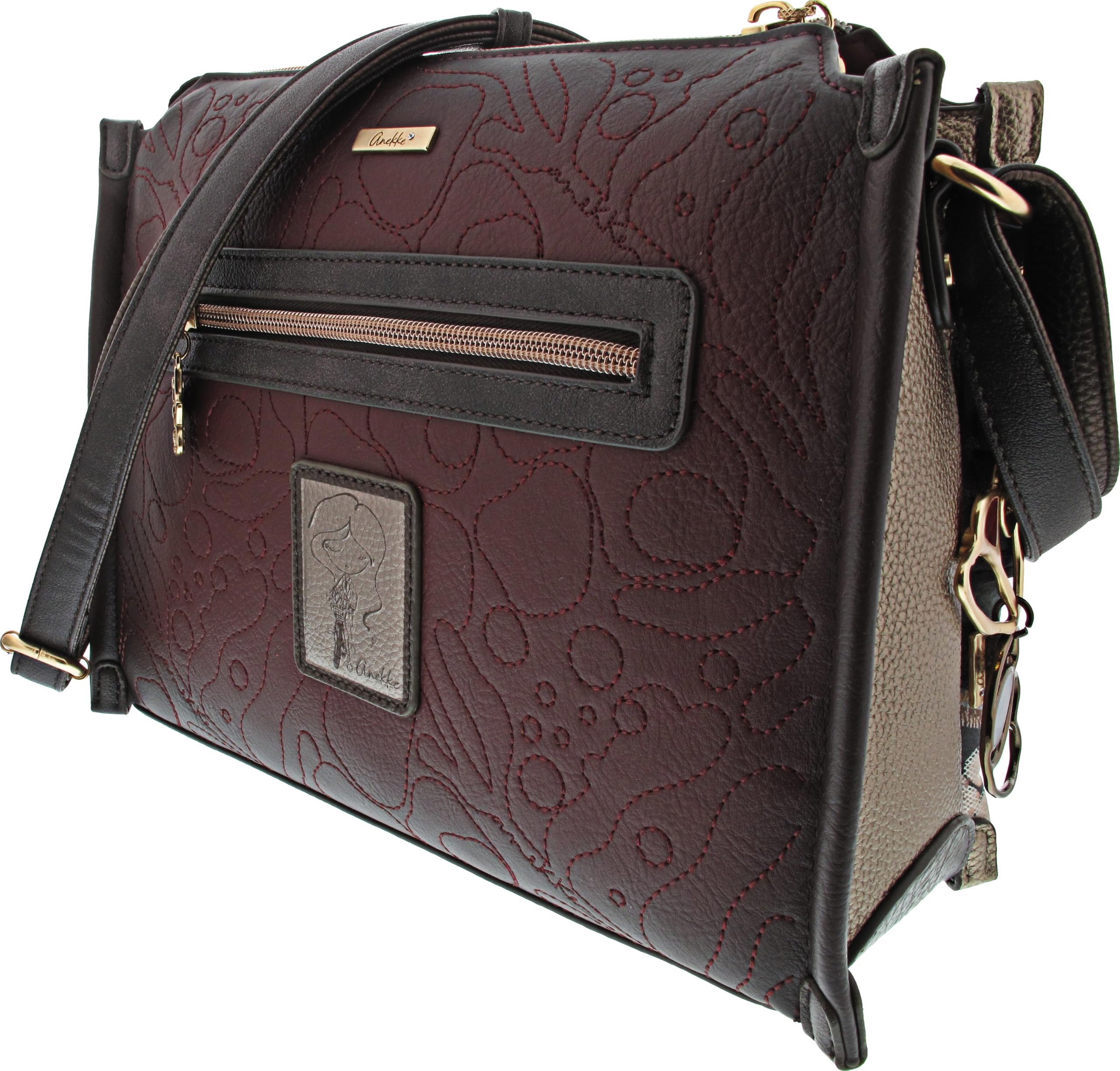 Anekke Blossom borsa a tracolla quadrata floreale