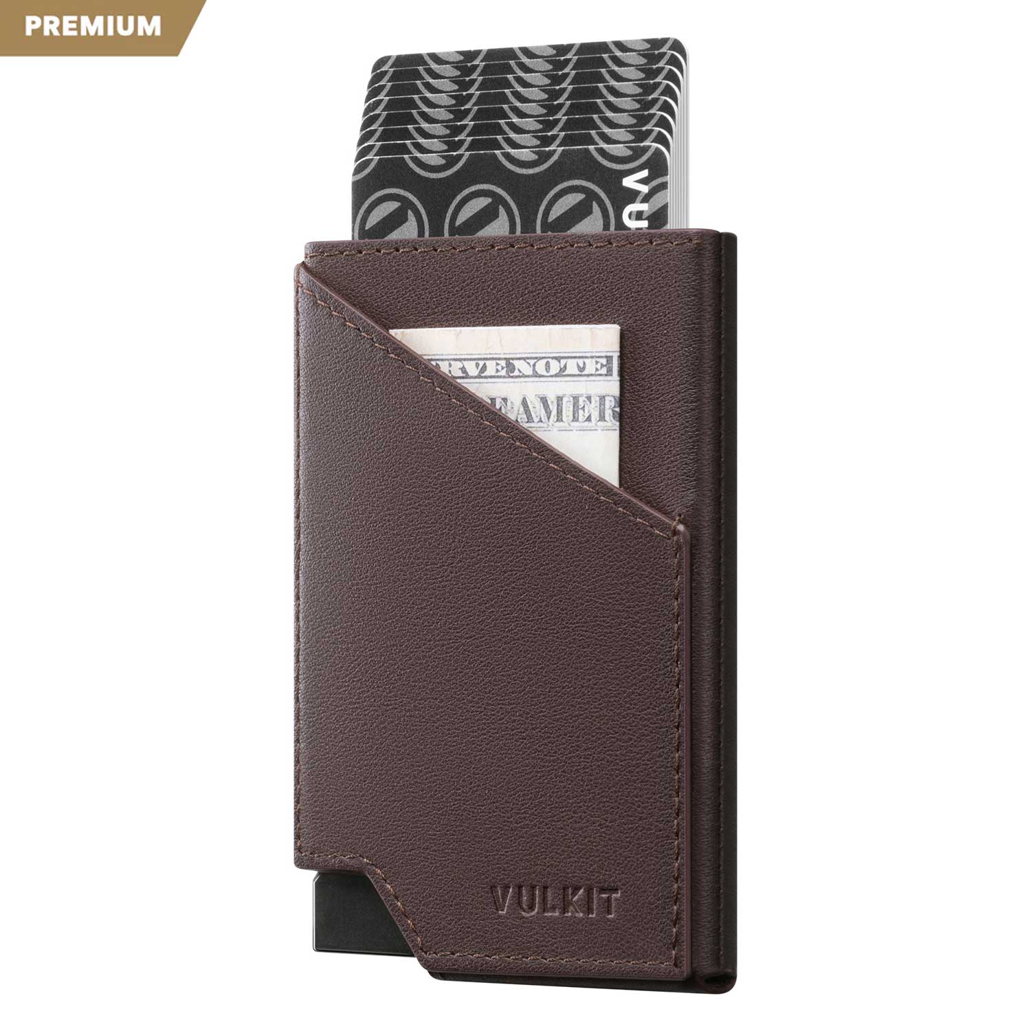 VULKIT Pop Up Wallet VC401P portafoglio nero pelle RFID
