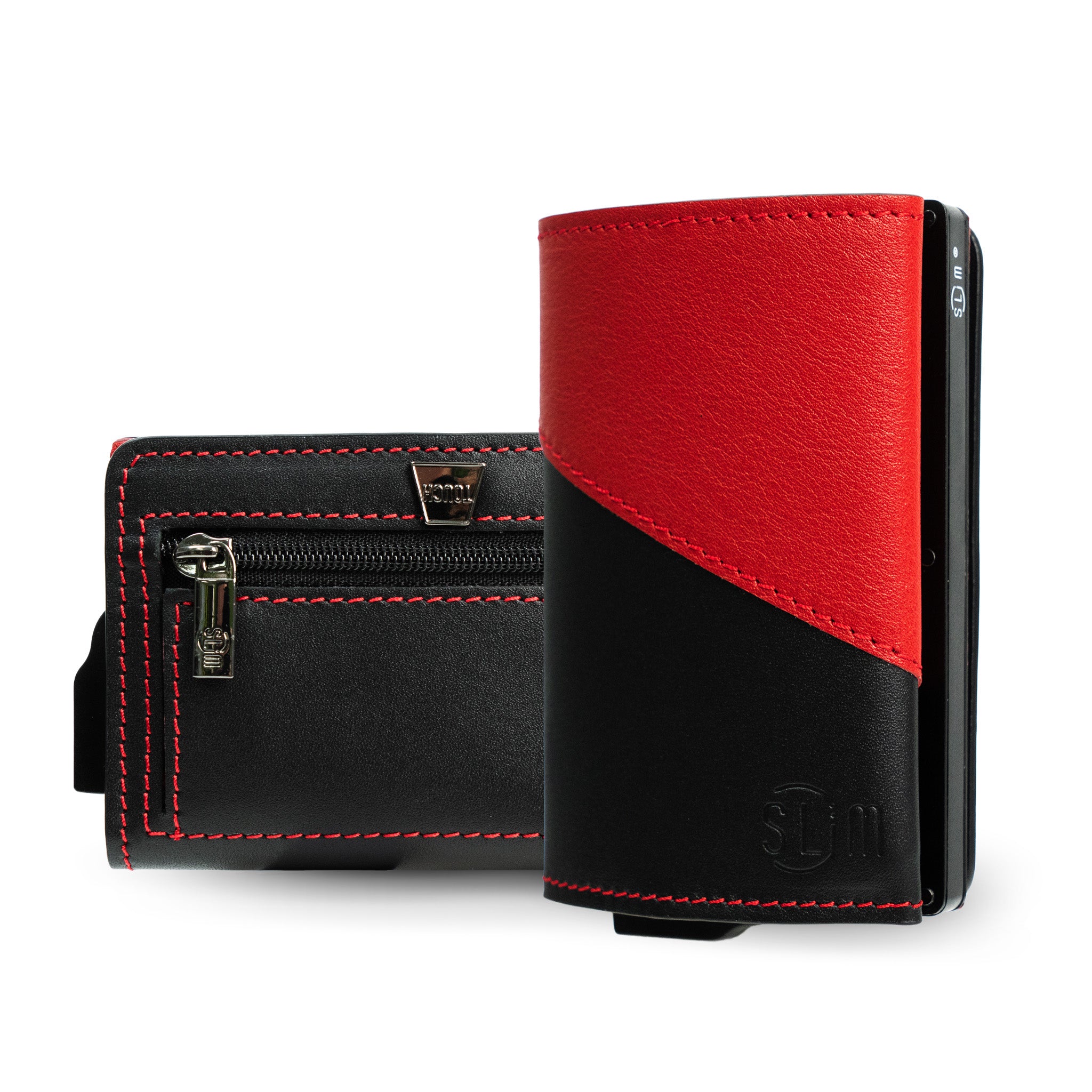 SLim Touch Portafoglio Rossonero Bicolor RFID