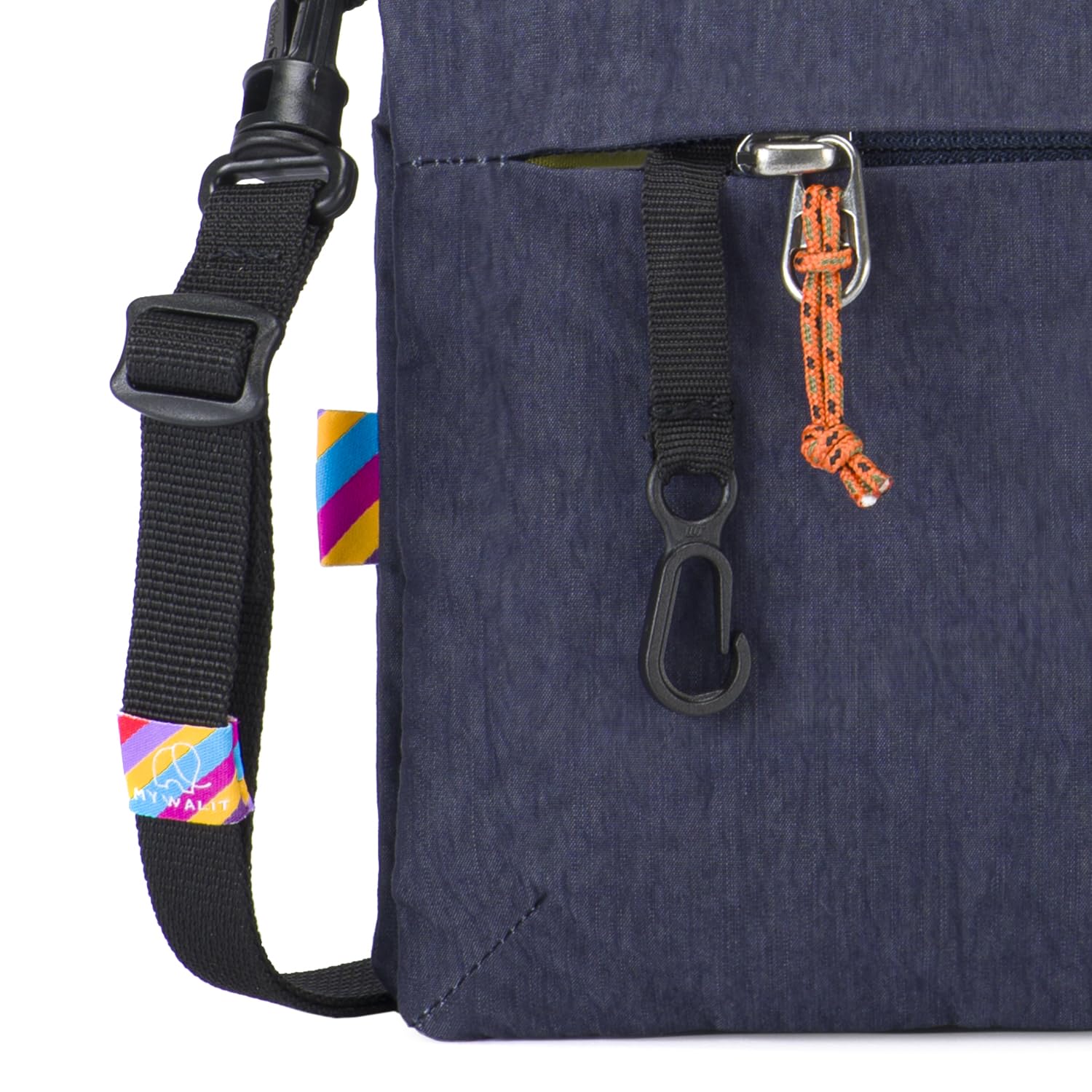 Mywalit Kyoto Small Organiser Borsa a Tracolla Navy Pelle
