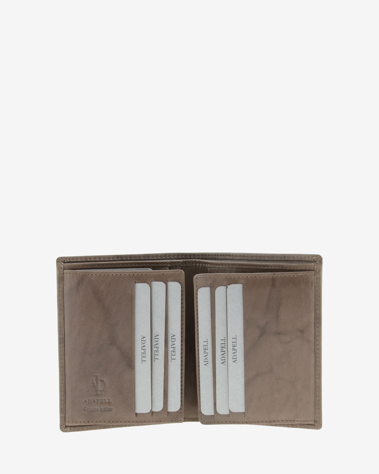 Adapell Root 1592 portafoglio pelle grigio RFID sottile