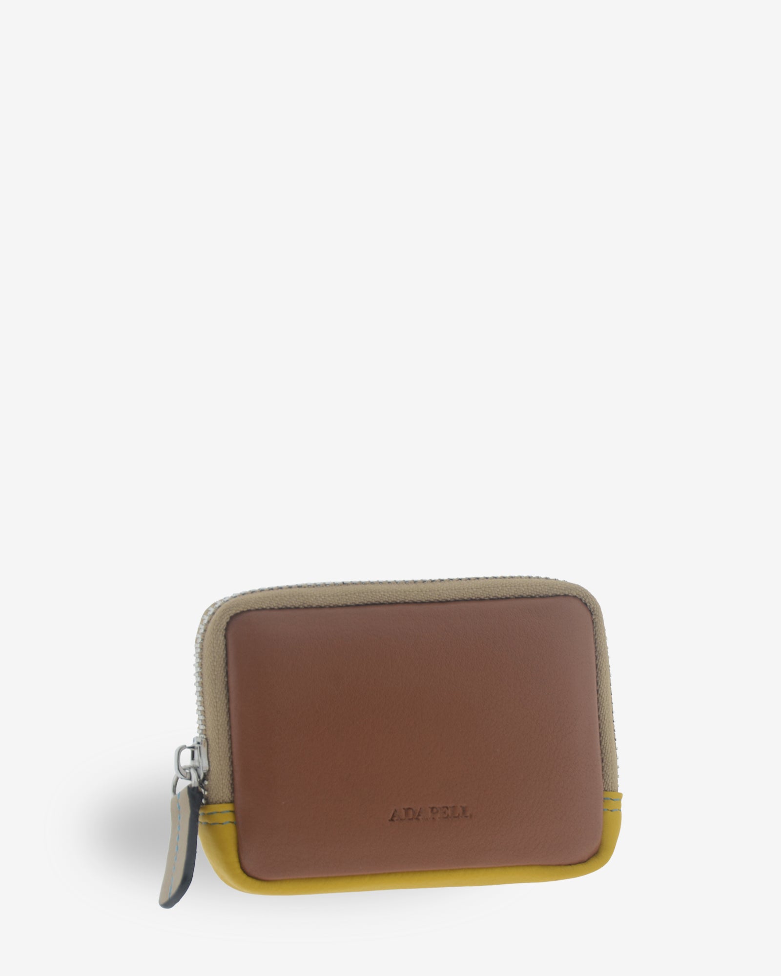 Adapell Atelier portamonete donna zip Caramel pelle RFID