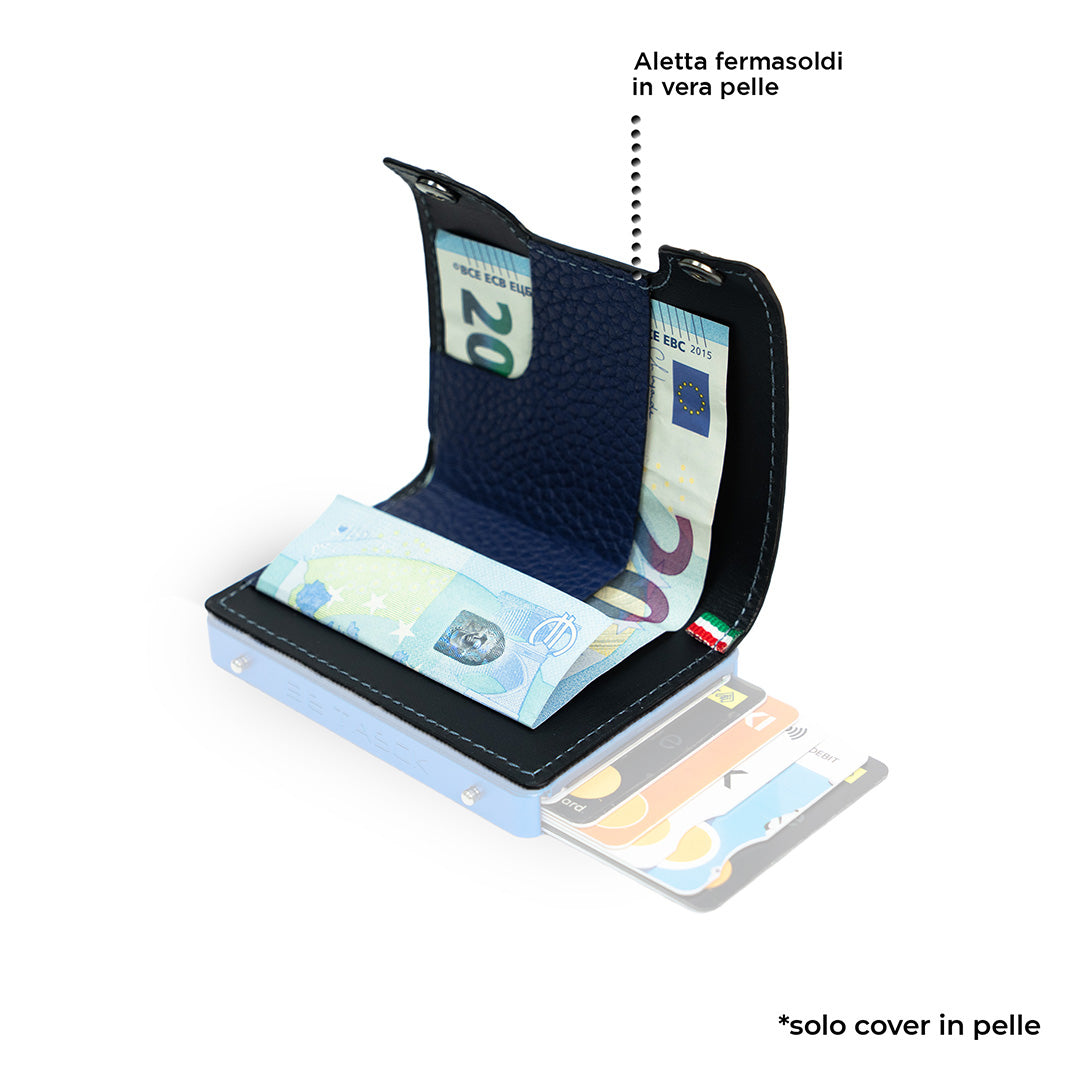 Cover Pelle Be Tasck Cover Pelle Blu Bottalato