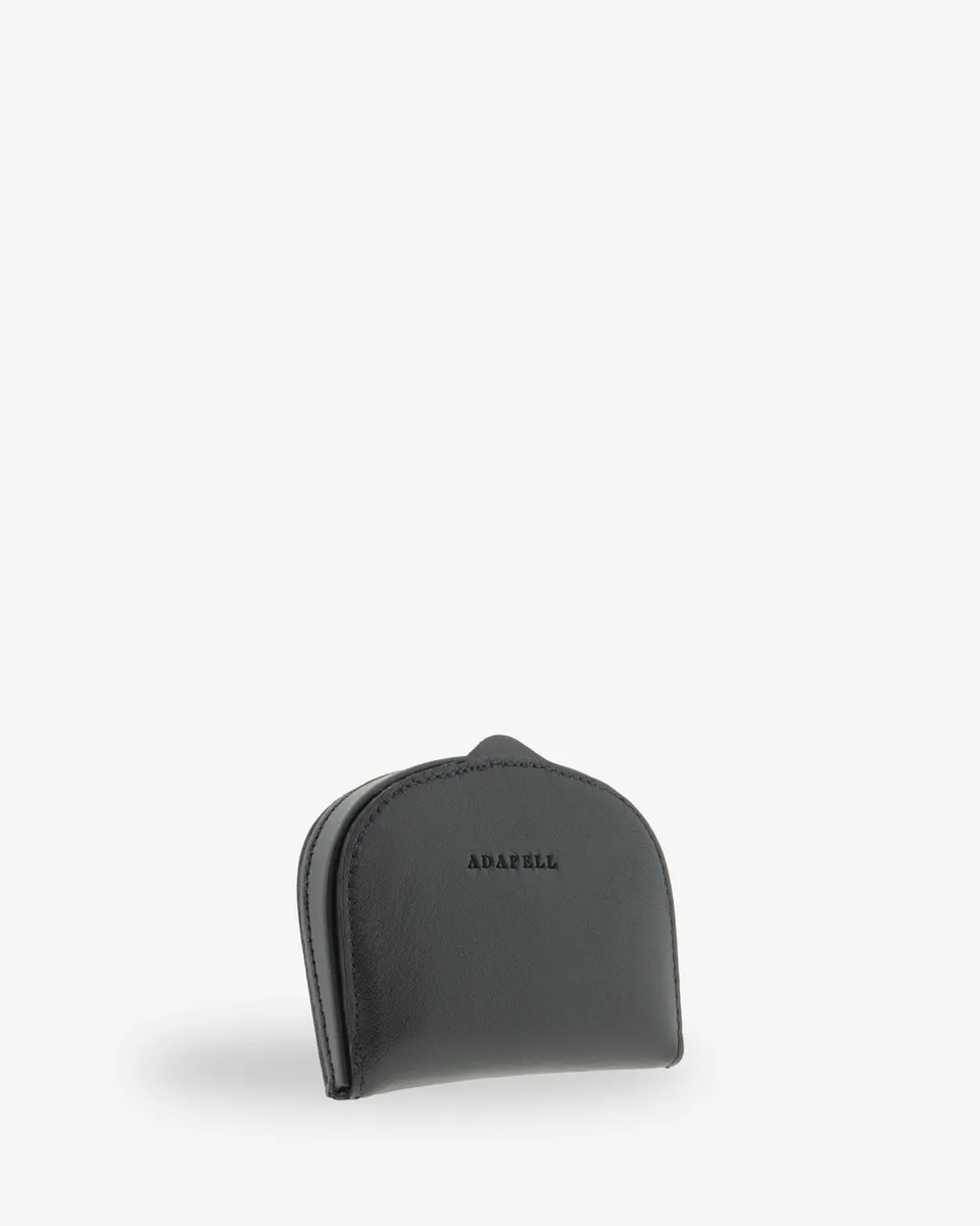 Adapell 8101 Portamonete Uomo Nero Taco Pelle