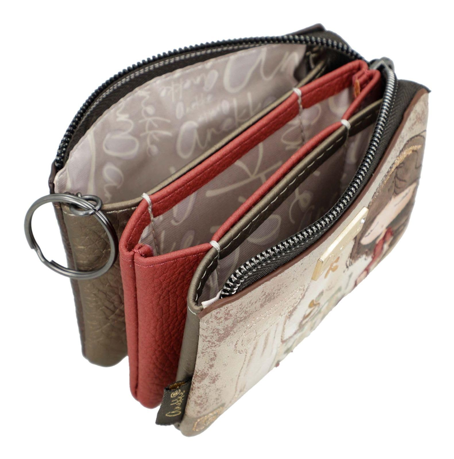 Anekke Muse Portamonete 3 Scomparti Donna Stampato