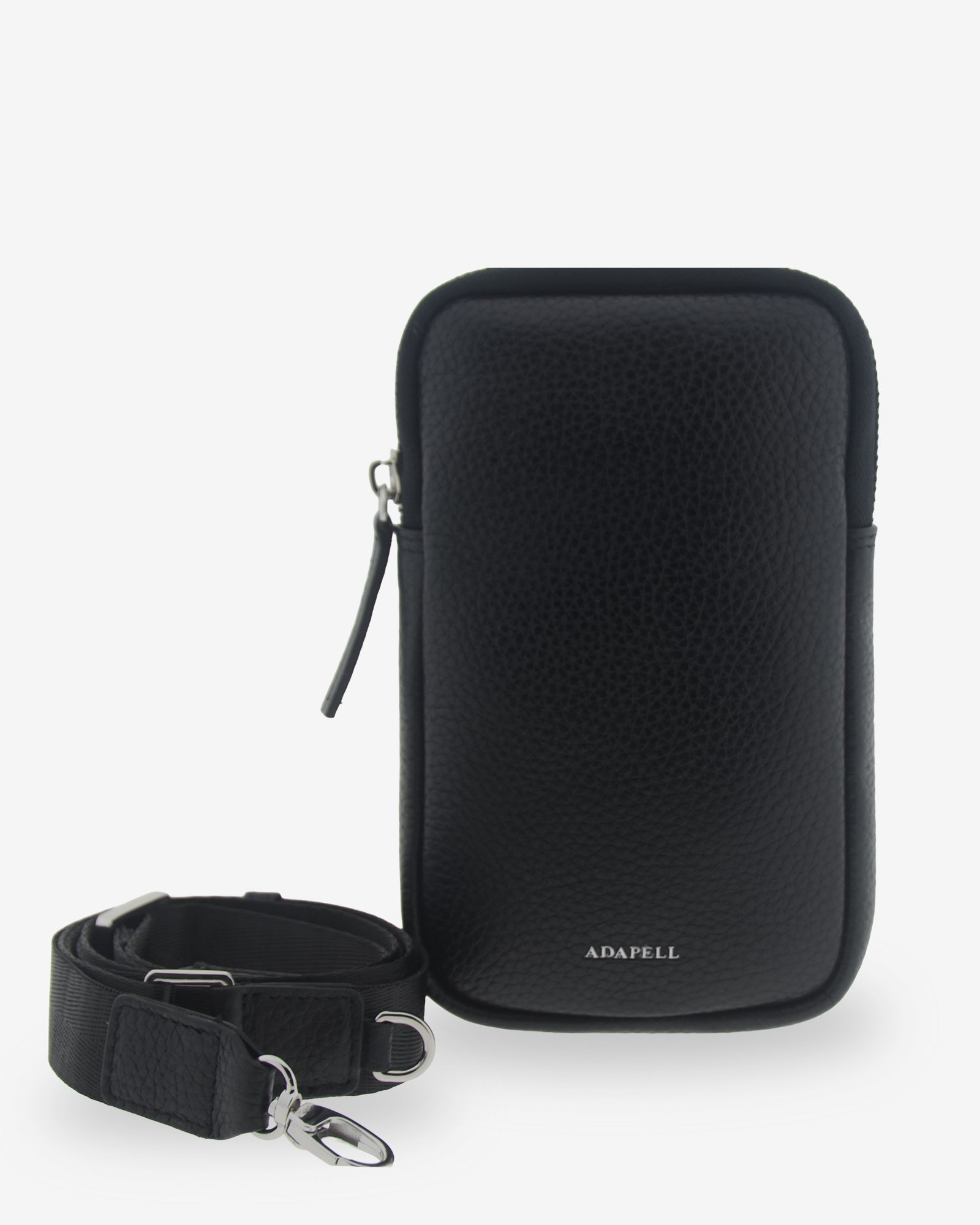 Adapell Nexo borsa tracolla pelle nero verticale RFID