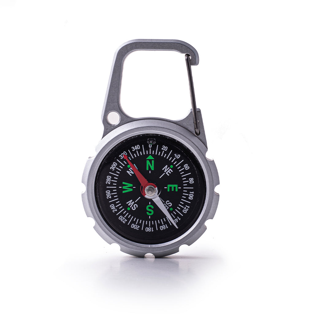 Dango Compass XL bussola alluminio Jet Black con moschettone