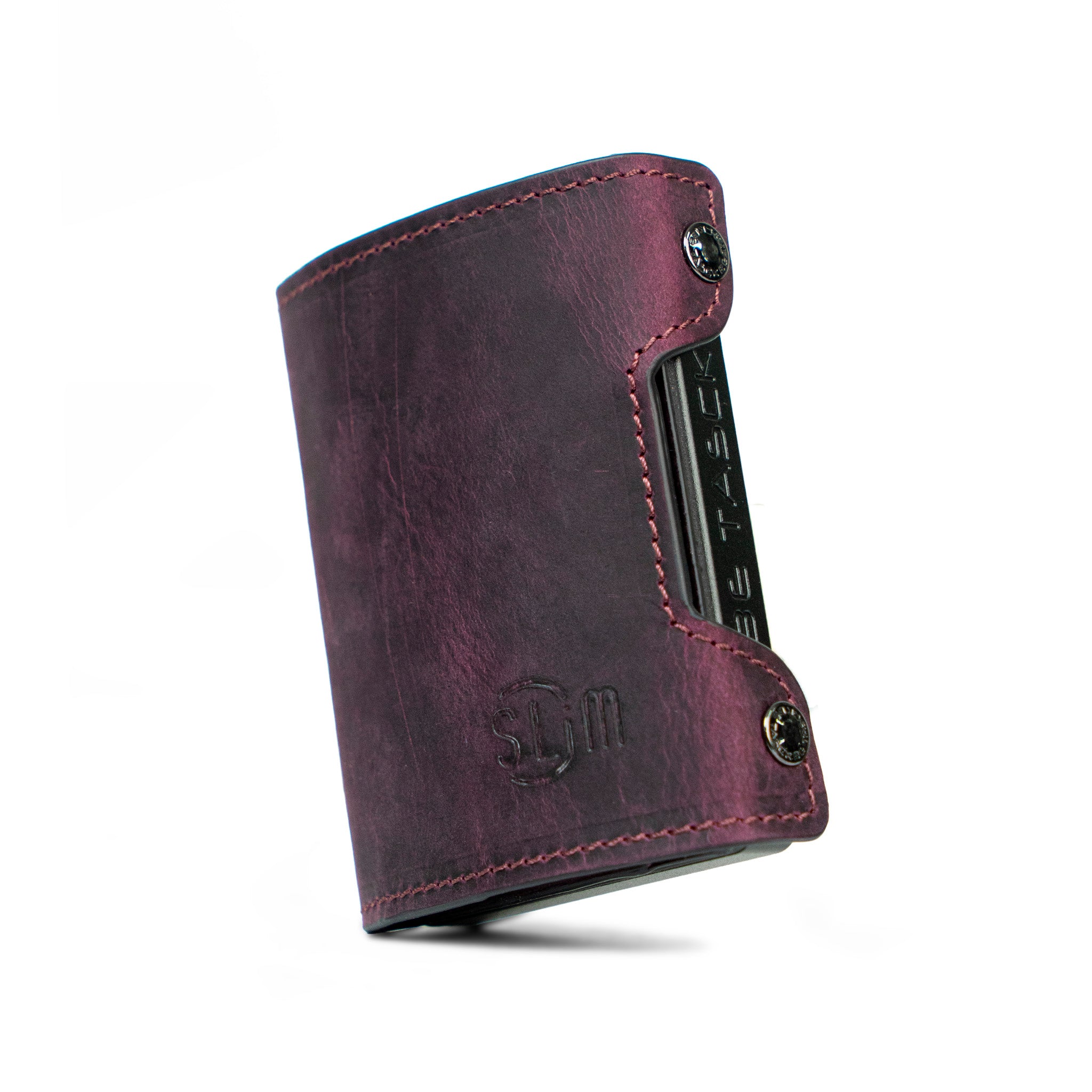 SLim Be Tasck portafoglio pelle viola crazy horse
