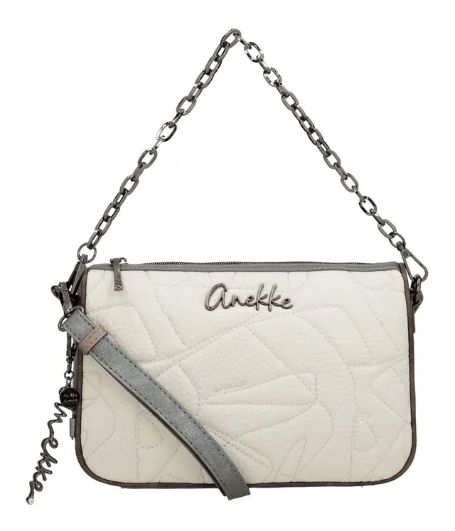Anekke Essentials Borsa a Tracolla Beige Fiori Farfalle