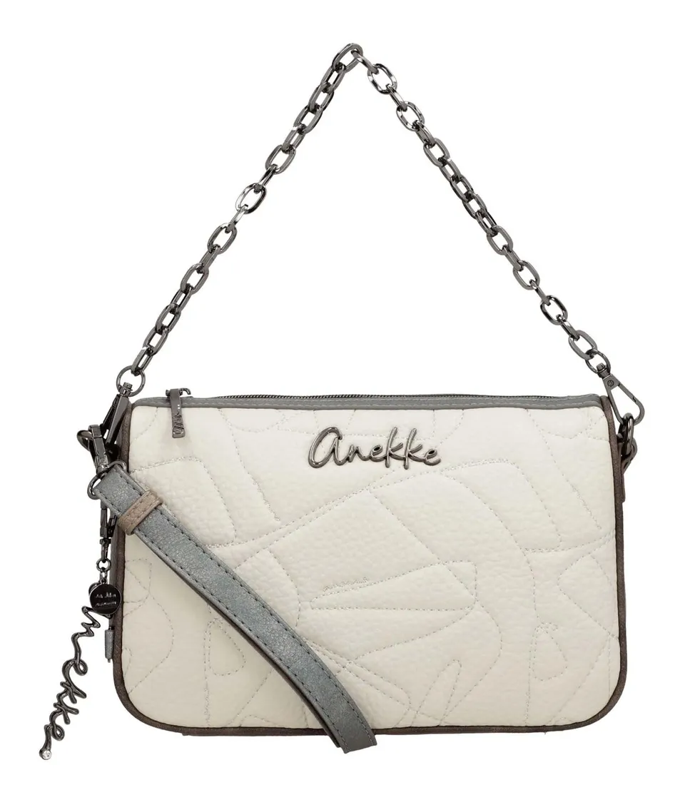 Anekke Essentials Borsa a Tracolla Beige Fiori Farfalle